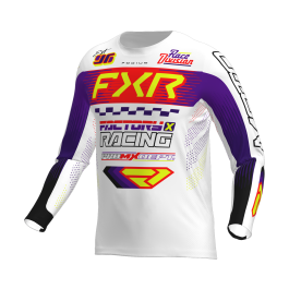 FXR Motocross Jersey 2026 Podium Gladiator - White / Purple / Red