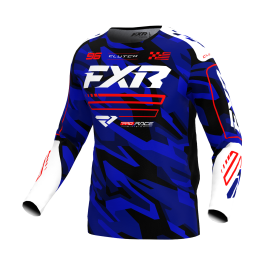 FXR Motocross Jersey Clutch - Blue Camo / Red