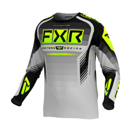 FXR Motocross Jersey Clutch Pro - Grey / HiVis