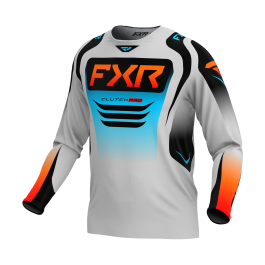 FXR Motocross Jersey Clutch Pro - Grey / Sky / Orange