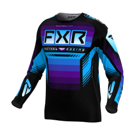 FXR Motocross Jersey Clutch Pro - Black / Purple / Blue