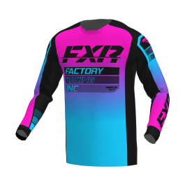 FXR Motocross Jersey Clutch - Black / Sky / Pink