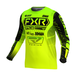 FXR Motocross Jersey Podium - HiVis / Lime / Black