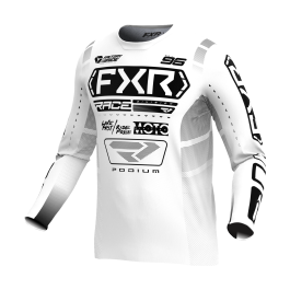 FXR Motocross Jersey Podium - White / Black