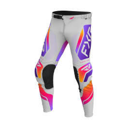 FXR Motocross Pants 2026 Podium Relay - Grey / Purple / Tangerine