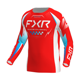 FXR Youth Motocross Jersey 2026 Clutch Pro - Red / Blue / White