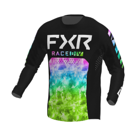 FXR Youth Motocross Jersey Podium - Acid Rain