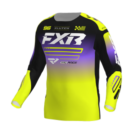 FXR Mini Motocross Jersey 2026 Clutch - HiVis / Black / Purple