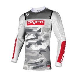Seven Youth Motocross Jersey Rival Barrack - White