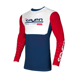 Seven Youth Motocross Jersey Vox Aperture - Red / Navy