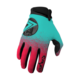 Seven Youth Motocross Gloves Annex 7 Dot - Flo Red / Blue