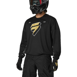 Shift Motocross Jersey WHIT3 Label Flak - Black / Gold