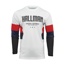 Thor Motocross Jersey 2026 Hallman Differ Draft - White / Red / Navy