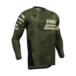 Thor Motocross Jersey 2026 Launchmode Bleach - Black / Camo