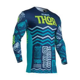 Thor Motocross Jersey Prime Aloha - Navy / Aqua