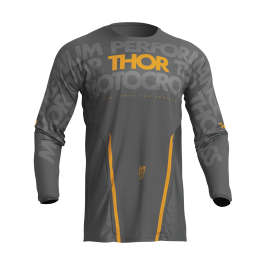 Thor Motocross Jersey Pulse Mono - Grey / Yellow