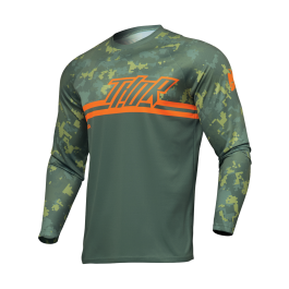 Thor Motocross Jersey Sector Digi - Forest Green / Camo