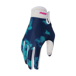 Thor Motocross Gloves 2026 Launchmode Bleach - White / Aqua