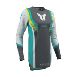 Thor Women Motocross Jersey 2026 Sportmode Velocity - Grey / Aqua