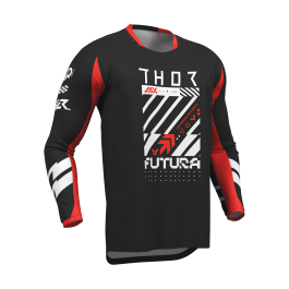 Thor Youth Motocross Jersey 2026 Launchmode Futura - Black / Red