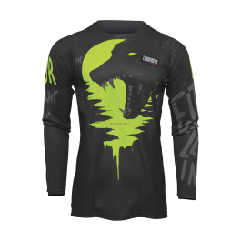Thor Youth Motocross Jersey Pulse Counting Sheep - Charcoal / Acid