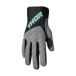 Thor Youth Motocross Gloves 2026 Spectrum - Grey / Black / Mint