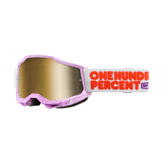 100% Motocross Goggle Accuri 2 Hundreds - Mirror True Gold