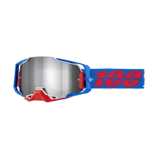 100% Motocross Goggle Armega Ironclad - Mirror Silver