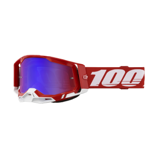 100% Motocross Goggle Racecraft 2 Red - Mirror Red / Blue