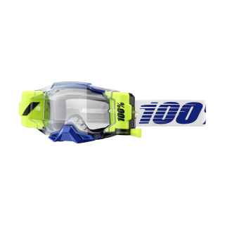 100% Motocross Goggle Roll-Off Armega Forecast Blue - Clear