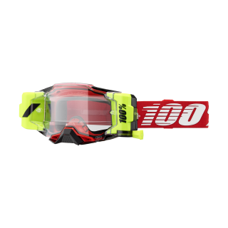 100% Motocross Goggle Roll-Off Armega Forecast Red - Clear