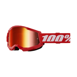 100% Motocross Goggle Strata 2 Red - Mirror Red