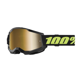 100% Motocross Goggle Strata 2 Solar Eclipse - Mirror True Gold