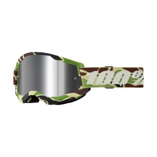 100% Motocross Goggle Strata 2 War Camo - Mirror Silver