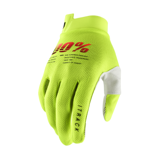 100% Motocross Gloves iTrack - Flo Yellow