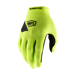 100% Motocross Gloves Ridecamp - Fluo Yellow
