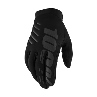 100% Motocross Gloves Winter Brisker - Black / Grey