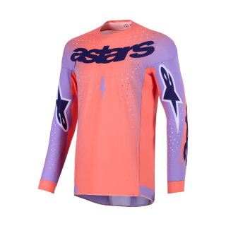 Alpinestars Motocross Jersey 2026 Supertech Scenz - Hot Coral / Purple