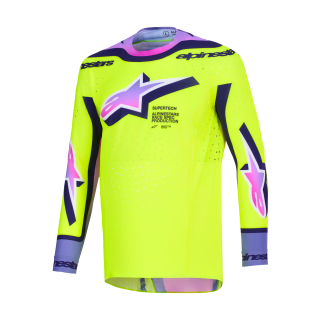 Alpinestars Motocross Jersey 2026 Supertech Vista - Yellow / Purple / Black