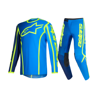 Alpinestars Motocross Gear 2026 Fluid Apex - Blue / Fluo Yellow