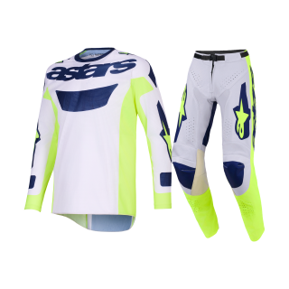 Alpinestars Motocross Gear 2026 Racer Air Riway - Light Grey / Fluo Yellow / Blue