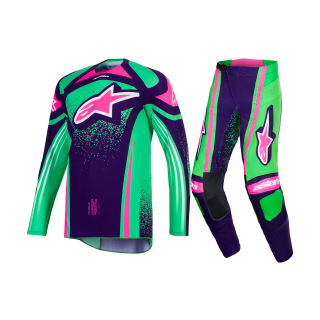 Alpinestars Motocross Gear 2026 Techstar Nomur - Deep Purple / Green / Fluo Pink