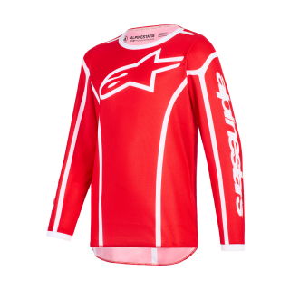 Alpinestars Youth Motocross Jersey 2026 Fluid Apex - Red / White
