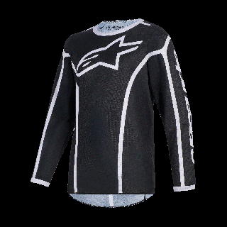 Alpinestars Youth Motocross Jersey 2026 Fluid Apex - Black / Grey