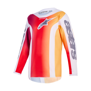 Alpinestars Youth Motocross Jersey 2026 Fluid Portl - Red / Light Grey / Dark Grey