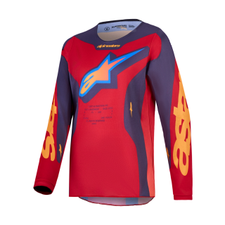 Alpinestars Youth Motocross Gear 2027 Fluid Hunt - Fire Red / Graystone / Hot Coral