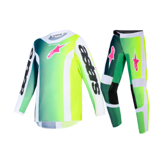 Alpinestars Youth Motocross Gear 2026 Fluid Portl - Green / White / Black