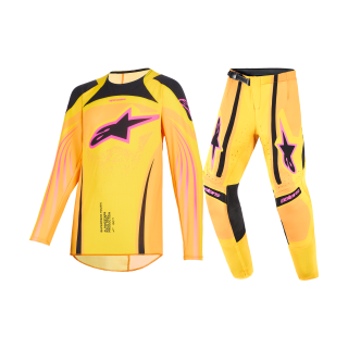 Alpinestars Youth Motocross Gear 2026 Supertech Nomur - Orange / Yellow / Pink