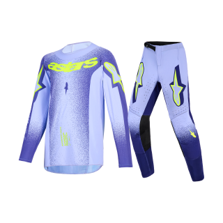 Alpinestars Youth Motocross Gear 2026 Supertech Scenz - Purple / Fluo Yellow