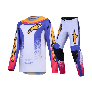 Alpinestars Youth Motocross Gear 2027 Fluid Drag - Light Lilac / Blue / Iris / Gold